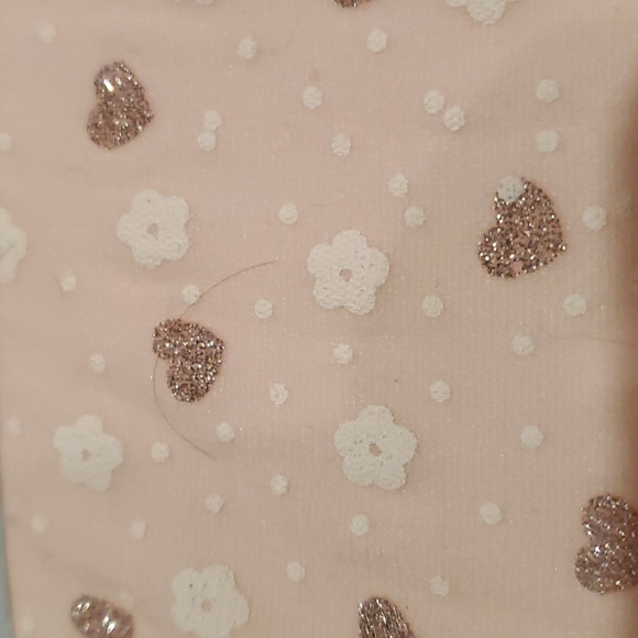 Girls flower and heart tights - Picture 3 of 5
